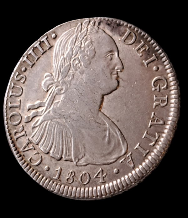 8 reales Carlos IIII México TH 1804