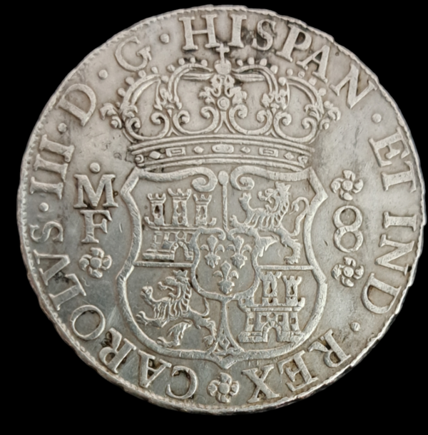 8 reales columnario de Fernando VI de 1758 ceca México MM - Imagen 2