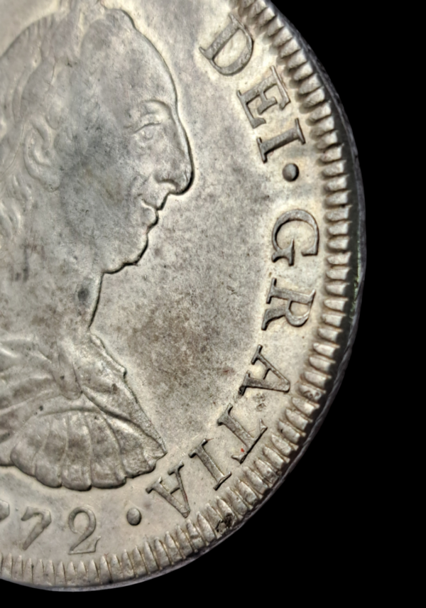 8 reales de Carlos III de 1772 México con ceca y ensayador invertidos - Imagen 5