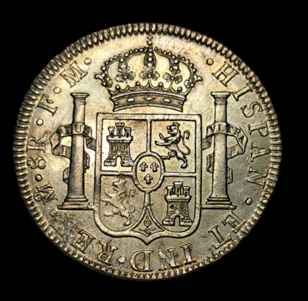 8 reales Carlos IIII con busto de Carlos III de 1790 México FM - Imagen 2