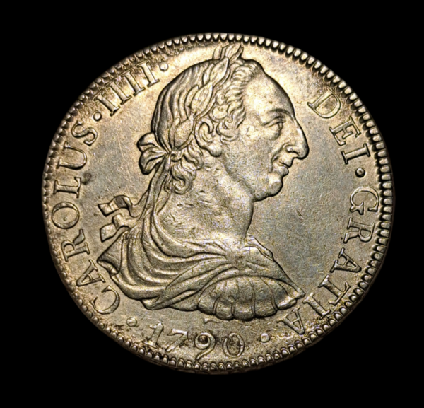 8 reales Carlos IIII con busto de Carlos III de 1790 México FM - Imagen 3