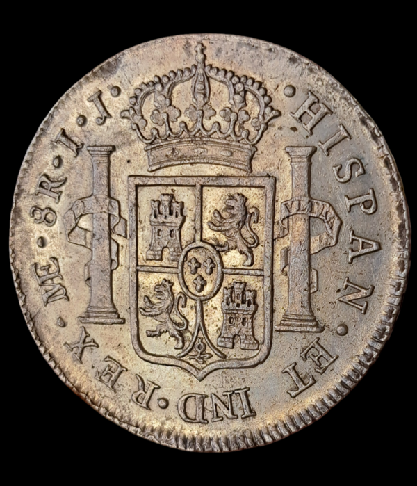 8 reales Carlos IV 1791 Lima con busto de Carlos III EBC+ - Imagen 2