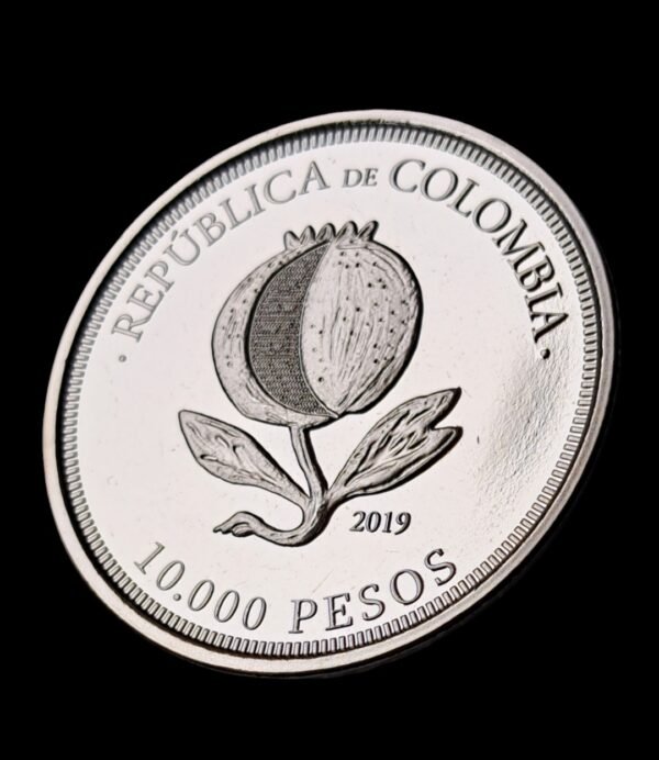 Moneda 10000 pesos Colombia 2019 - Imagen 2