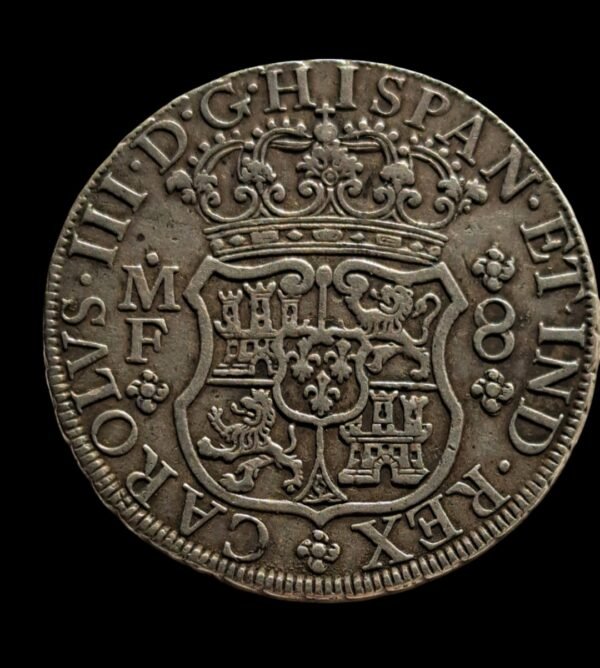 Columnario 8 reales 1768 Carlos III México MF - Imagen 2