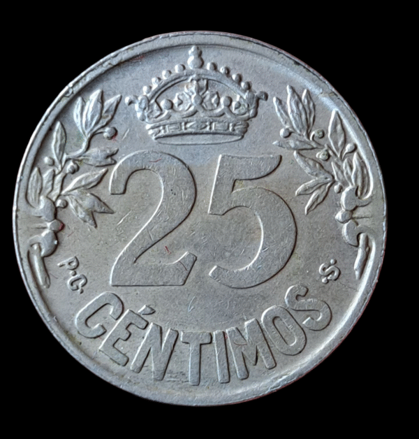 25 céntimos de 1925 de Alfonso XIII SC - Imagen 2