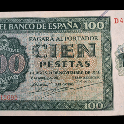 100 pesetas de 1936 de Burgos SC