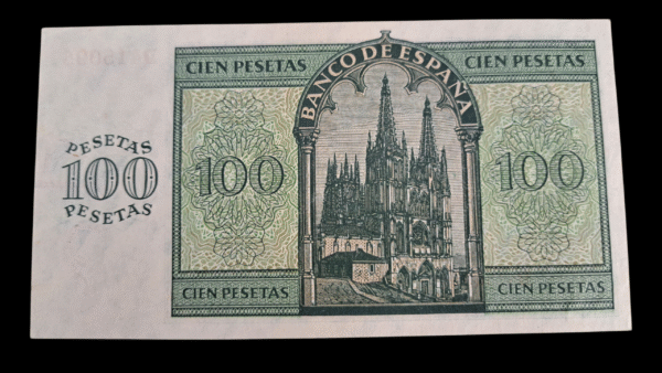 100 pesetas de 1936 de Burgos SC - Imagen 2