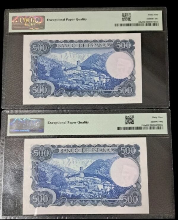 Pareja correlativa 500 pesetas 1971 - Imagen 4