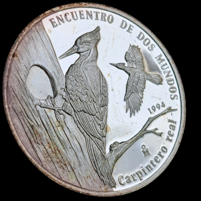 10 pesos de Cuba 1994 plata