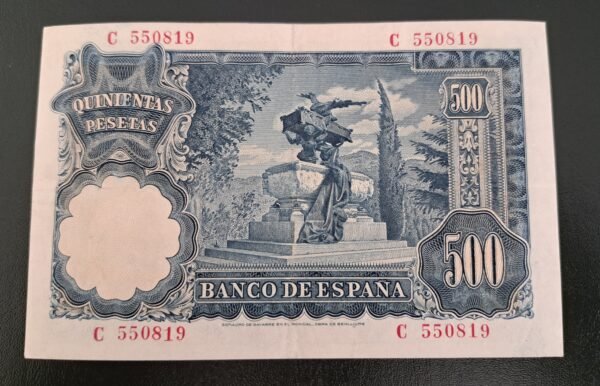 500 pesetas 1951 Mariano Benlliure - Imagen 3