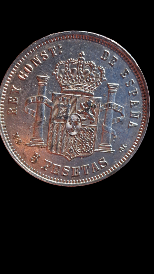 5 pesetas Alfonso XII 1882 *18*81 MS M sobrefecha - Imagen 3