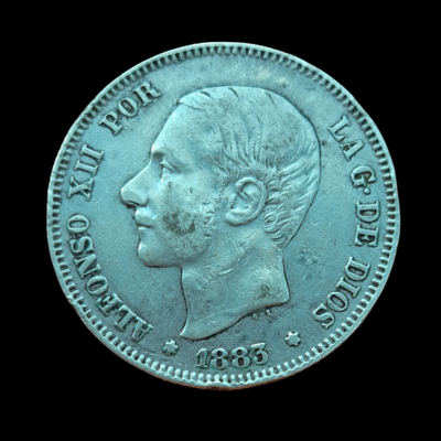 2 pesetas Alfonso XII 1883 *18*- MS M