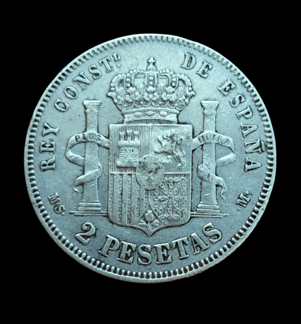 2 pesetas Alfonso XII 1883 *18*- MS M - Imagen 3