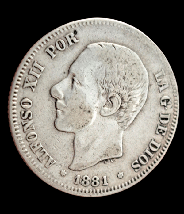 2 pesetas Alfonso XII 1881 *-*81 MS M