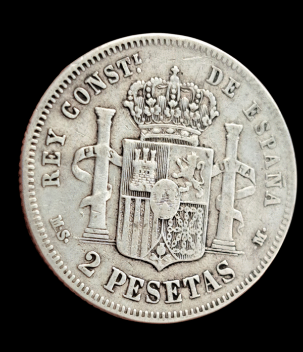2 pesetas Alfonso XII 1881 *-*81 MS M - Imagen 3