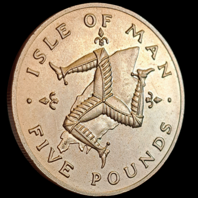 5 pounds Isla de Man 1981 virenium