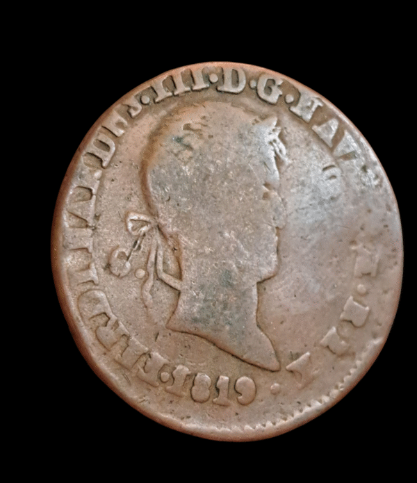 6 maravedís Fernando VII 1819 Pamplona