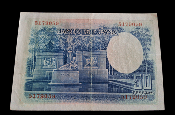 50 pesetas 1935 tricolor Santiago Ramon y Cajal - Imagen 3