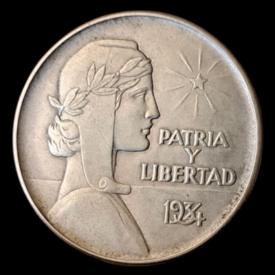 1 peso Cuba 1934 ABC
