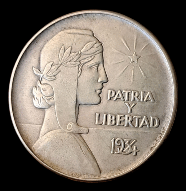 1 peso Cuba 1934 ABC