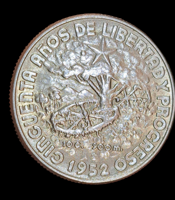 40 centavos Cuba 1952 plata