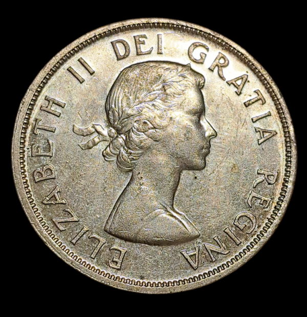 1 Dollar Canada 1958 plata - Imagen 3
