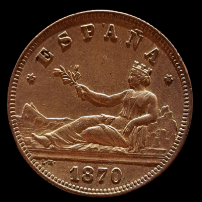 2 pesetas 1870 *18*73 DE M Gobierno Provisional