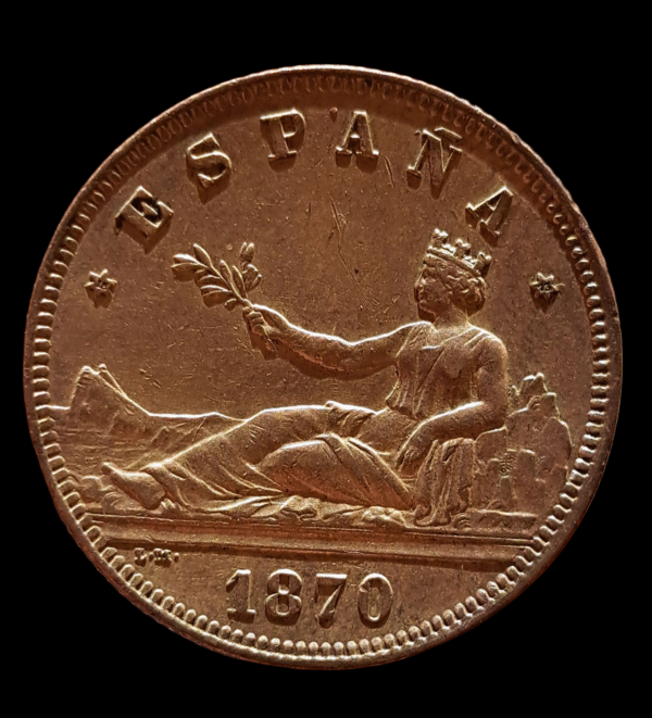 2 pesetas 1870 *18*73 DE M Gobierno Provisional