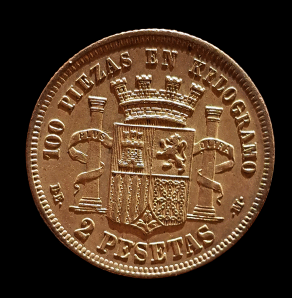 2 pesetas 1870 *18*73 DE M Gobierno Provisional - Imagen 7