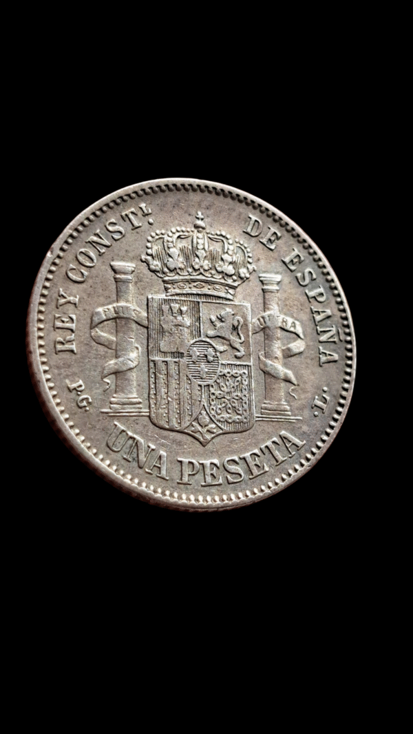 1 peseta Alfonso XIII 1893 *18*93 PGL EBC- - Imagen 3