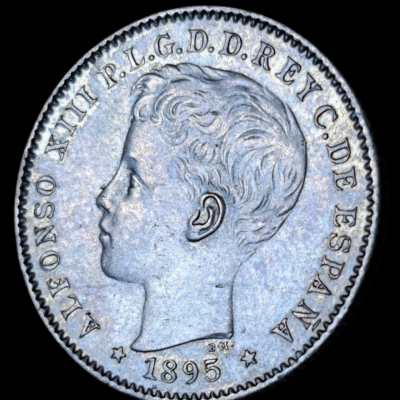 20 centavos 1895 PG L Alfosno XIII Puerto Rico