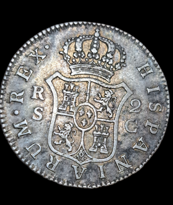 2 reales Carlos III 1788 Sevilla - Imagen 4