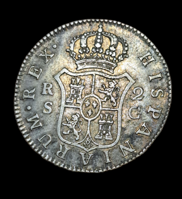 2 reales Carlos III 1788 Sevilla - Imagen 3
