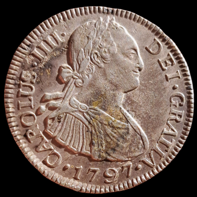 Moneda Colonial Española – 2 Reales Nueva Guatemala 1797 – Carlos IV