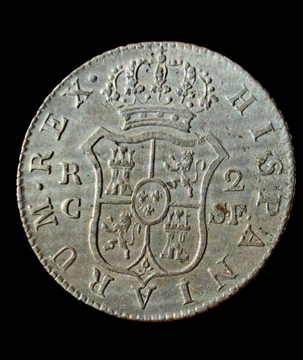 2 reales Fernando VII 1812 SF ceca Cataluña - plata - Imagen 3