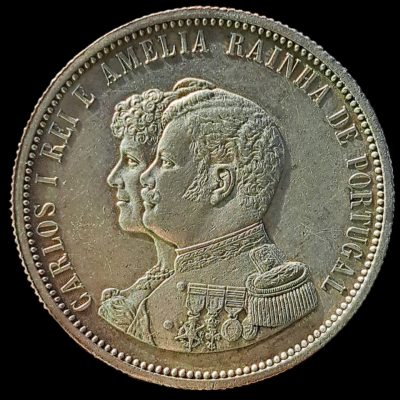 1000 reis de Carlos I y Eugenia 1898
