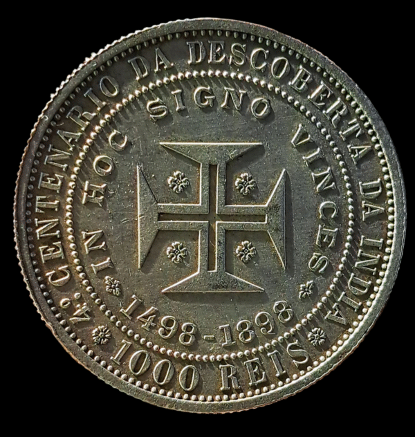 1000 reis de Carlos I y Eugenia 1898 - Imagen 2