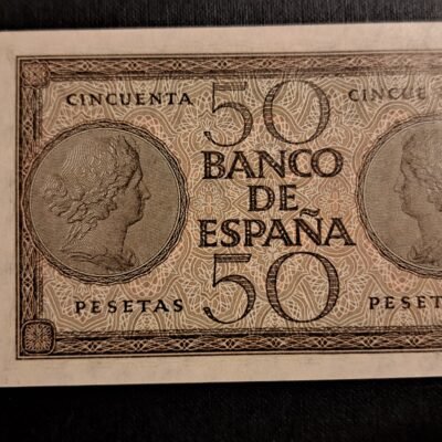 Billete 50 Pesetas Burgos 1936 SC- | Numismática Coleccionismo España Guerra Civil