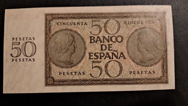 Billete 50 Pesetas Burgos 1936 SC- | Numismática Coleccionismo España Guerra Civil