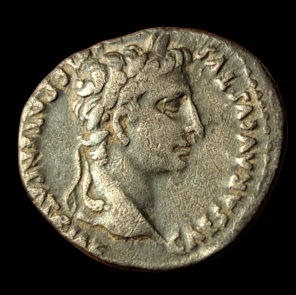 Denario de Augusto ( capachitos ) plata