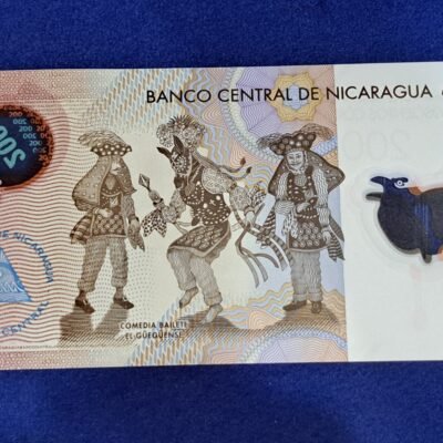Billete 200 cordobas Nicaragua 2014 polímero SC