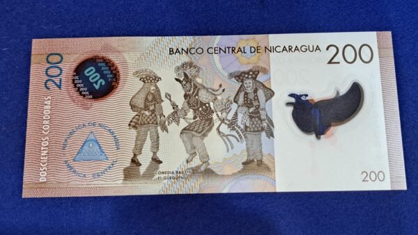 Billete 200 cordobas Nicaragua 2014 polímero SC