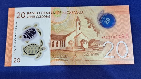 Billete 20 cordobas Nicaragua 2014 SC - Imagen 2