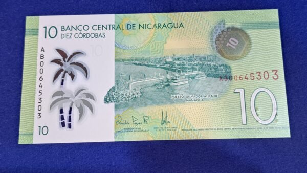Billete 10 cordobas Nicaragua 2014 SC