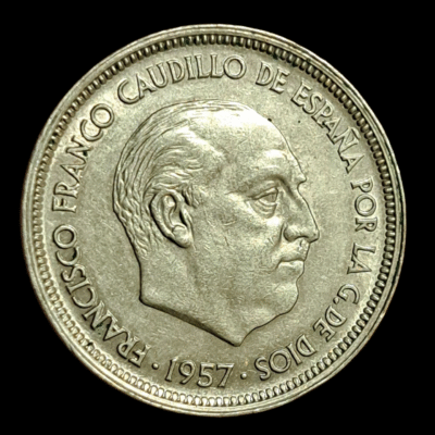 Moneda 50 Pesetas España 1957 *60 Francisco Franco – Sin Circular