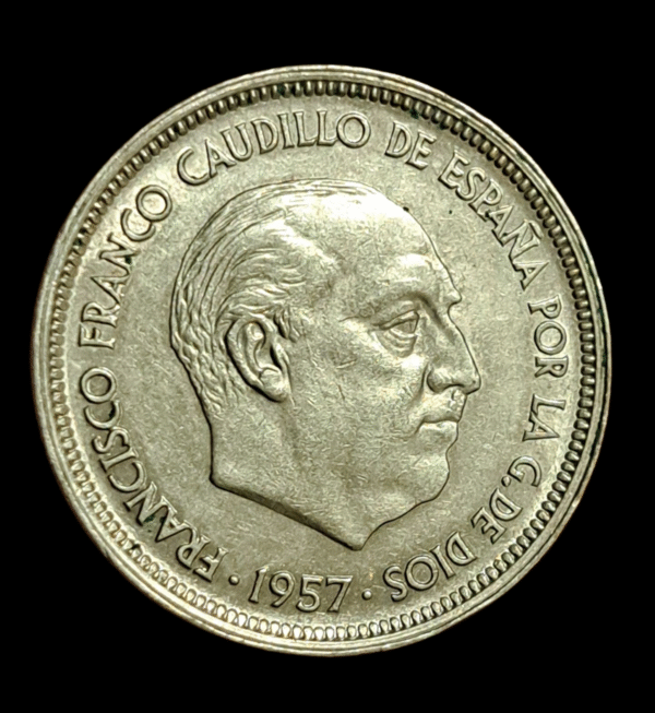 Moneda 50 Pesetas España 1957 *60 Francisco Franco – Sin Circular