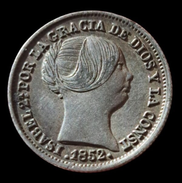 Moneda 1 Real 1852 Madrid ECA | Plata auténtica | Excelente conservación