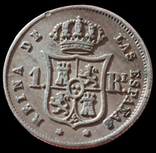 Moneda 1 Real 1852 Madrid ECA | Plata auténtica | Excelente conservación - Imagen 3