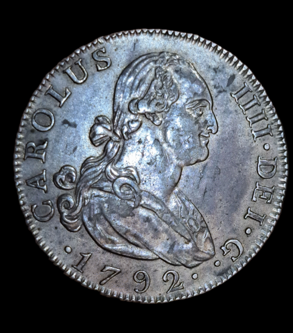Moneda de 4 Reales de Carlos IV (Carlos IIII) – 1792, ceca de Madrid - Imagen 2