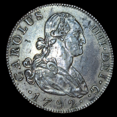 Moneda de 4 Reales de Carlos IV (Carlos IIII) – 1792, ceca de Madrid
